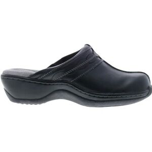 SoftWalk Abby Black Leather Comfort Clog Slip-On Narrow 9N Women